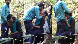 Village Girl Outdoor Giving Blowjob And Hard Fucking Lover Sex