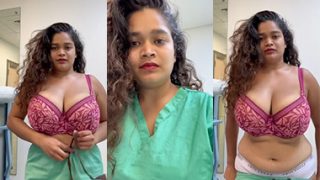 Horny Indian Tanker Nurse – Strip Teasing Big Boobs Show
