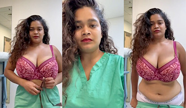 Horny Indian Tanker Nurse – Strip Teasing Big Boobs Show